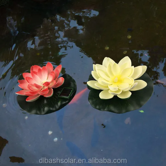Waterproof Solar Power Lotus Float Light Garden Water Pool Lamp Flower Landscape led light