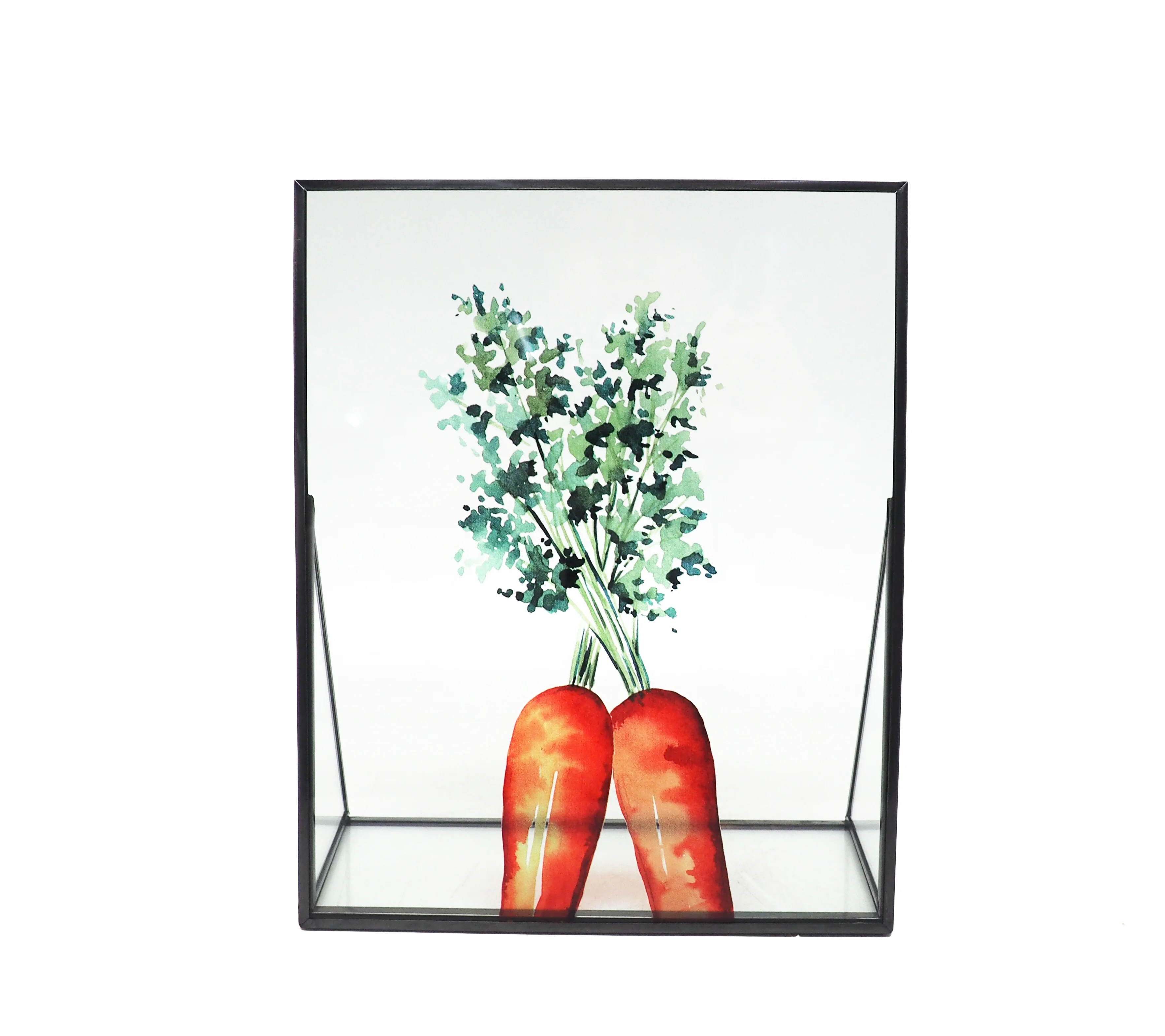 Custom sizes square black metal glass photo picture frames