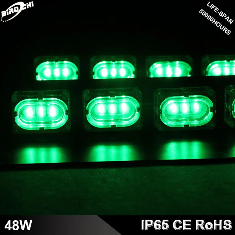 
48W vehicle LED strobe warning visor mounted light bar/LED emergency light 