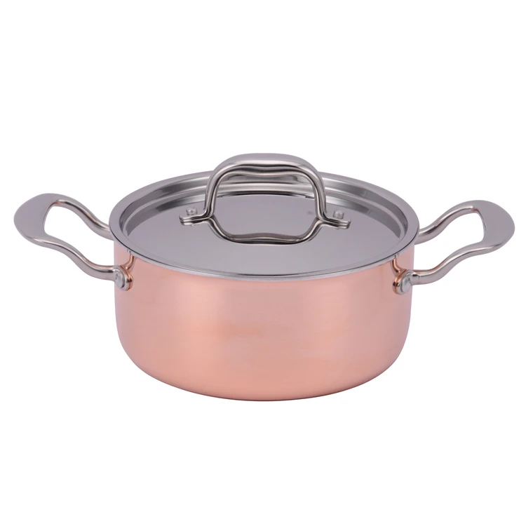 3-ply stainless steel non stick copper frying pan