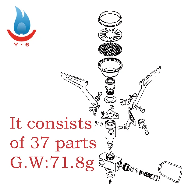 
Camping Backpacking Folding Gas Burner Titanium Mini Pocket Stove Camping Titanium Stove 