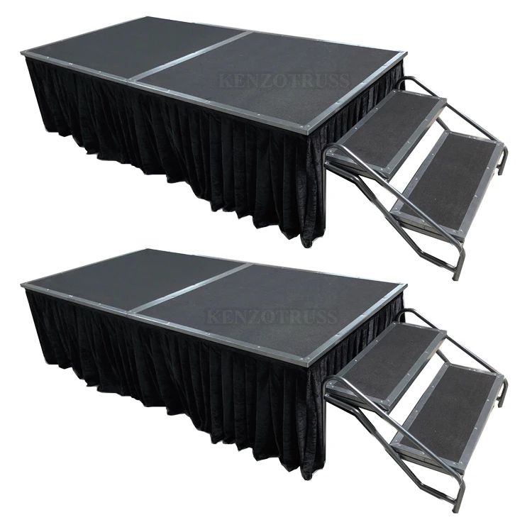 Collapsible portable folding hotel steel frame moving  stage