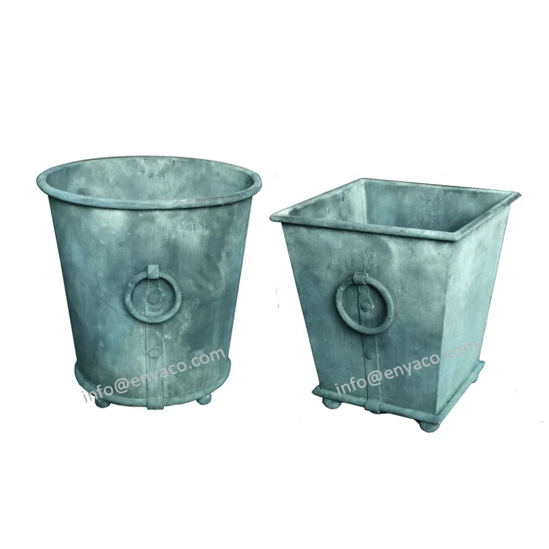 Antique Garden Decoration Flower Pot Ornaments Metal Planter for Outdoor