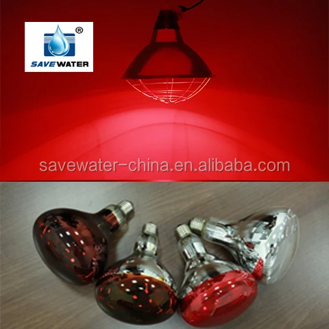 Waterproof Infrared Heat Lamp Red/White/Gold Color For Pig Farm Poultry Chicken House Goat Cow Farm building