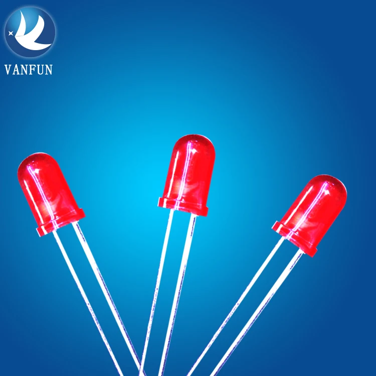 shenzhen led factory through hole 3mm 5mm 6v 9v 12v led diode 2 pins light emitting diode used for indicator light