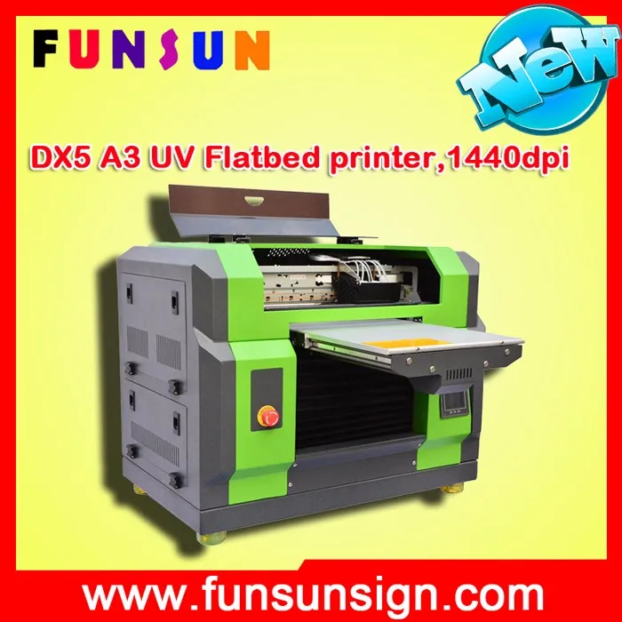 Funsunjet A3 Size DX5 Head 3D Embossing Phone Case UV Printer