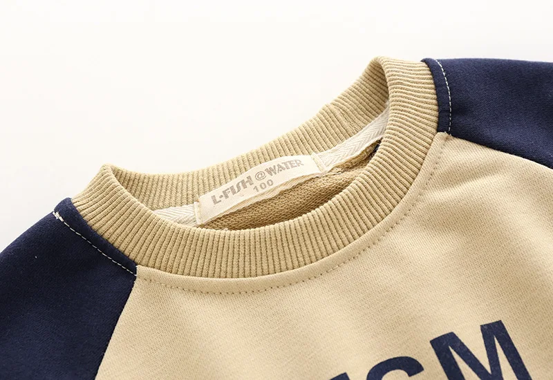 
2019 autumn new boy sweater children wear cotton shirt children wash soft round neck collar clothes 