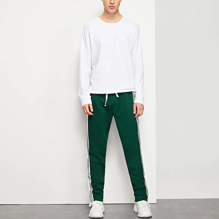 Брюки мужские на завязках с боковыми деталями, новый стиль, уличная одежда