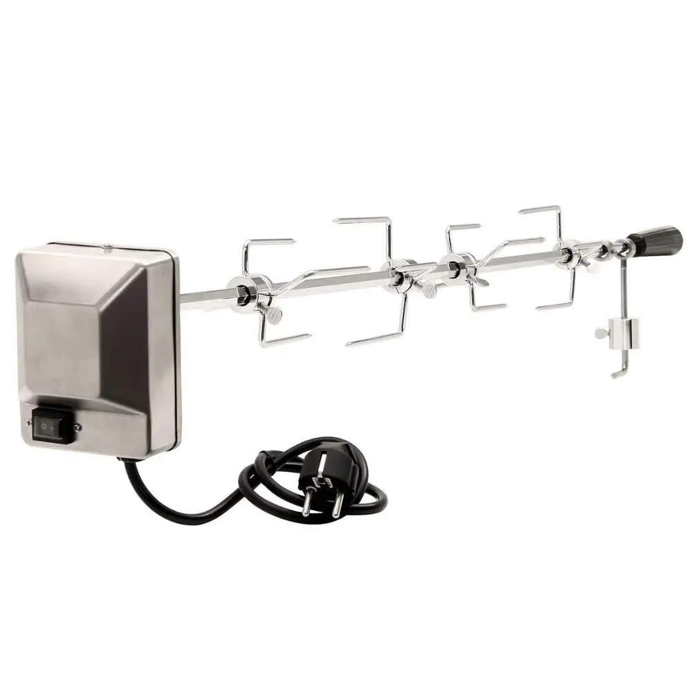 Stainless Steel Gas Grill Rotisserie Kit with 100cm spit rod