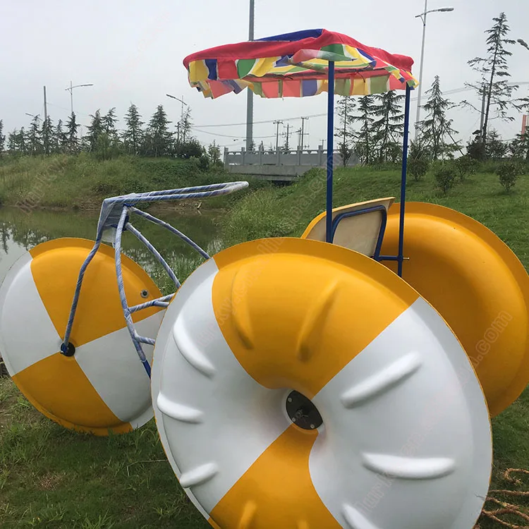 Cheap water sport antirust 3 big wheels water tricycle electric sea bike for sale