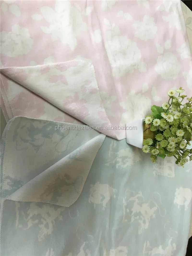 Recycled super soft baby 100%  merino wool blanket throw