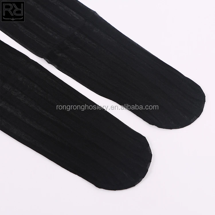 Black Vertical Stripes Patterned Stretchy Women Sexy Tights Pantyhose