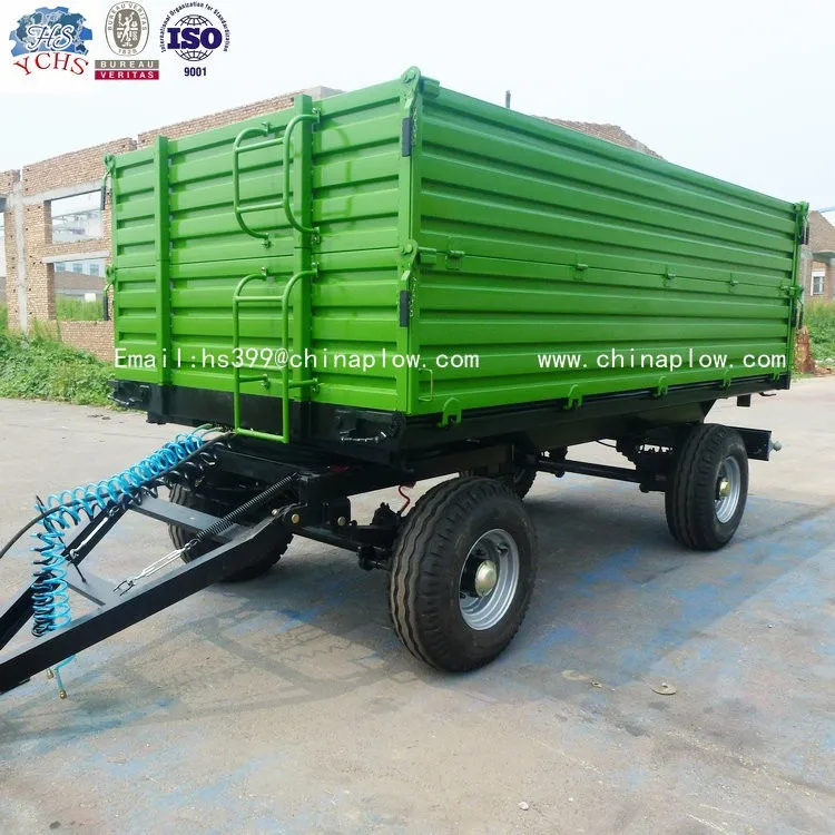 Tractor mounted 8 tons farm trailer tractor tipper trailer