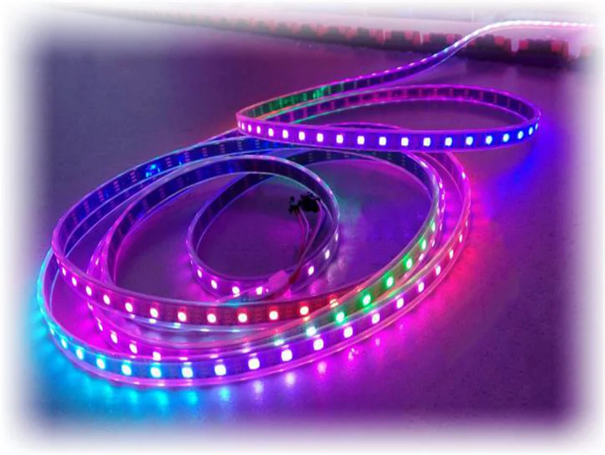 RGB LED Strip Light Waterproof Programmable Decorative Strip 12V 18W DC Power Warm White Colorful CCT RoHS Certified Home