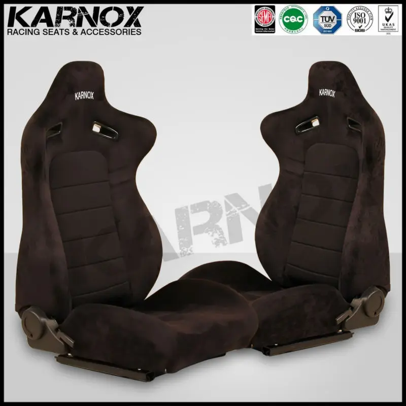 замши роскоши jdm спорт спортивные сиденья reclinable стиль черного пара дрейф наклона мест