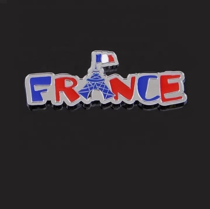 Factory custom Metal Paris souvenir keychain with your design tourist for France Paris traveller