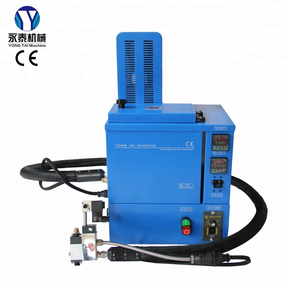 small capacity portable hot melt glue machine with hose and guns