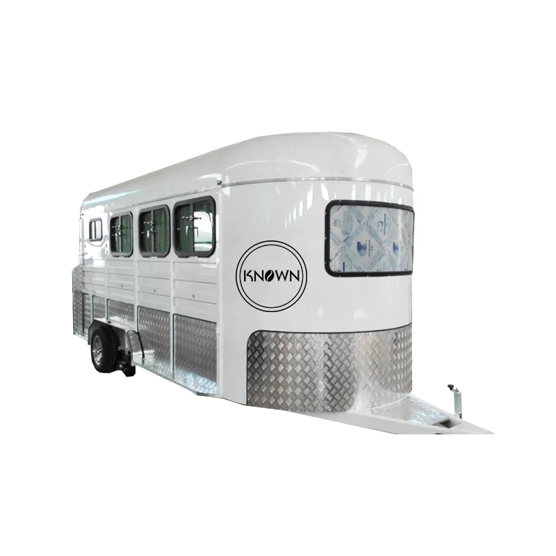 Europe Standard 3 Horse Loading Trailer with CE Customized Horse Floats Camper Trailer with Living Quarter