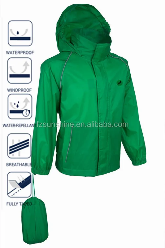 Mens Shiny Nylon Reflective Windbreaker Jacket with bag