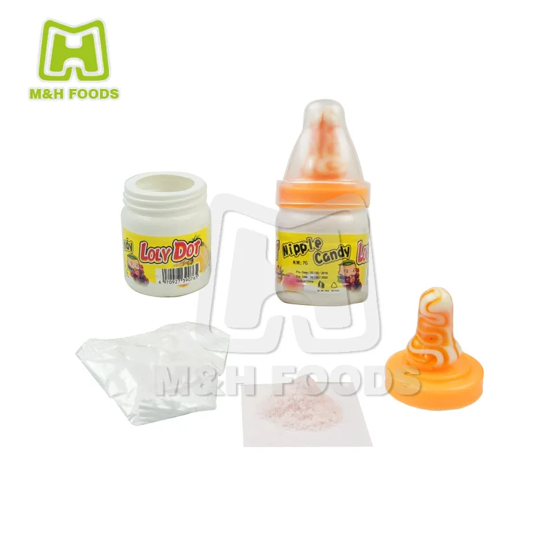 Sweet Nipple Shaped Hard Candy With Sour Powder