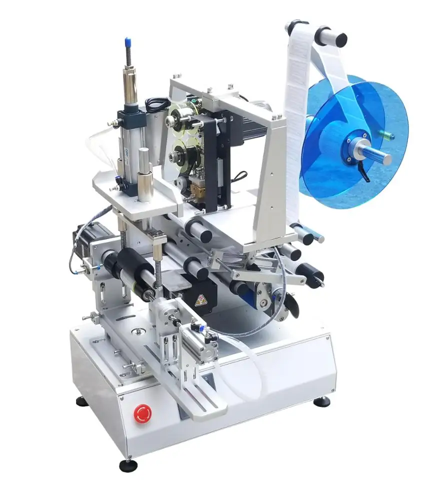 new design semi-automatic bottle 360 degree rotate labeling machine