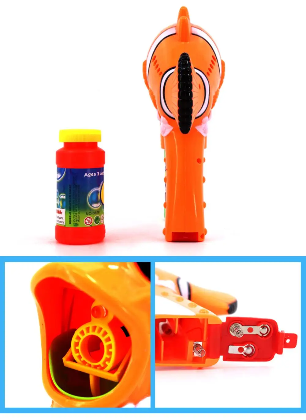 Wholesale kids fish guns toys bubble gun led