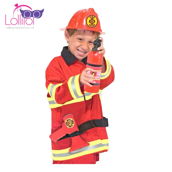 Factory direct supply fireman sam character cosplay kids firefighter child costume