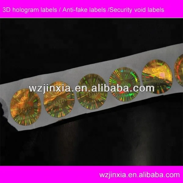 
Laser hologram Security Packing material and 3D sticker label 