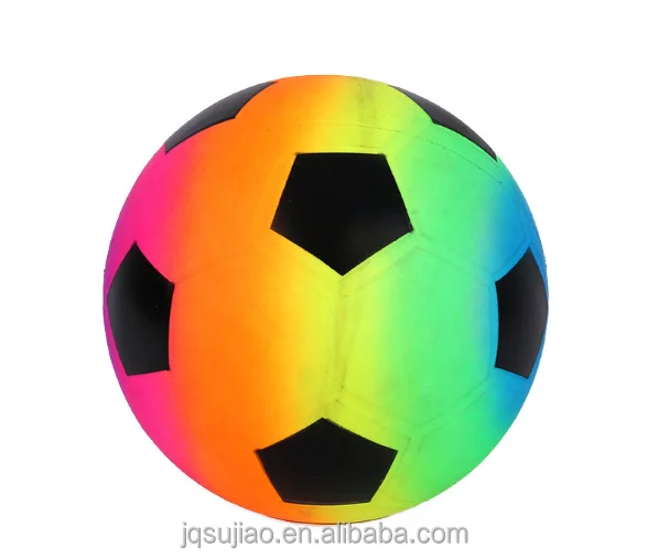 high quality rainbow Knobby football/pvc inflate toy ball toys for kids