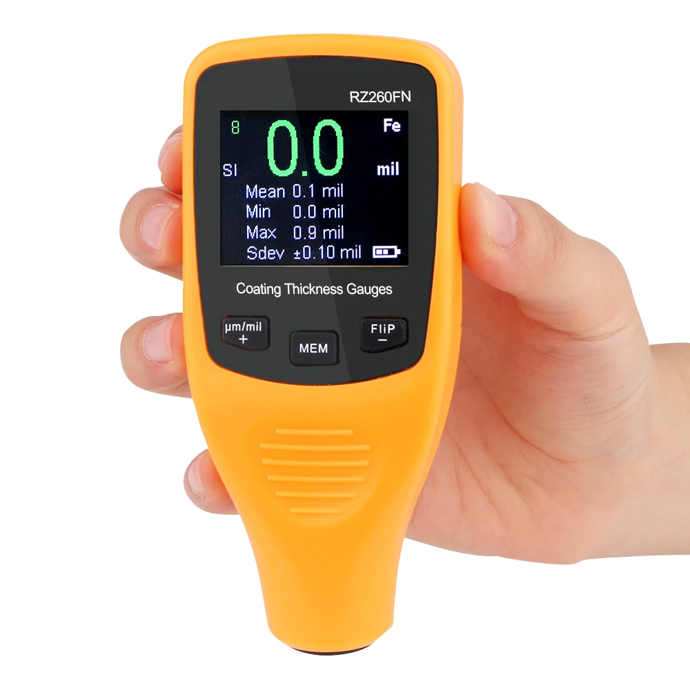 Digital Mini Paint Thickness tester Coating thickness gauge Car Body Tool Auto Fe and NFe 2 in 1 RZ260FN