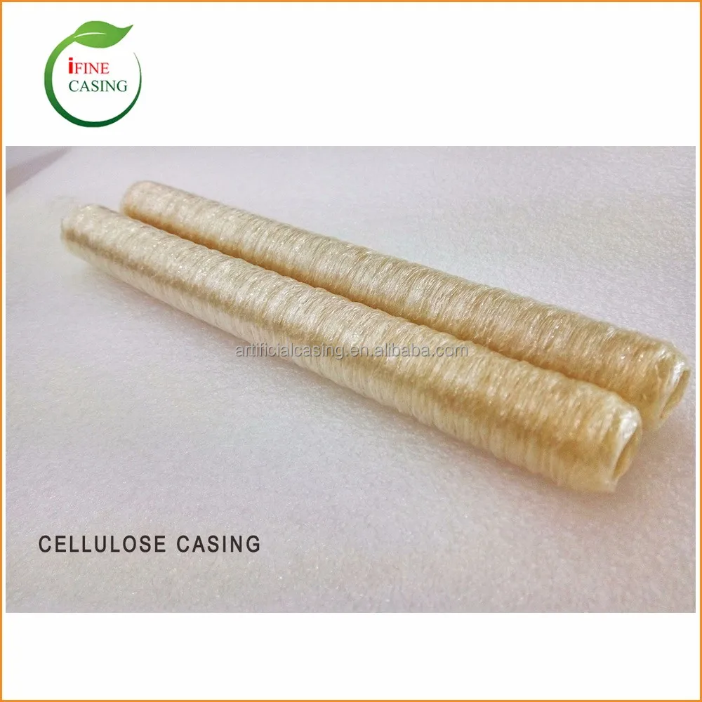 Artificial casing Fibrous sausage casings can be smoked, cooked,BBQ casing