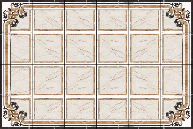 
Mosaic marble flooring border design medallion floor tiles 