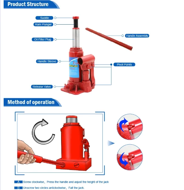 Heavy Duty 20 Ton Hydraulic Bottle Jack