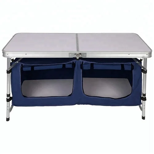 Portable collapsible easy-to-carry cooking table multifunctional camping picnic kitchen cabinet
