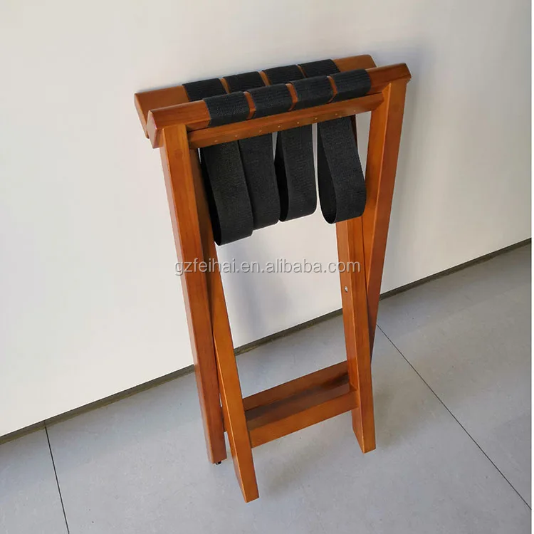 
Hot sale hotel usage wooden folding luggage rack 