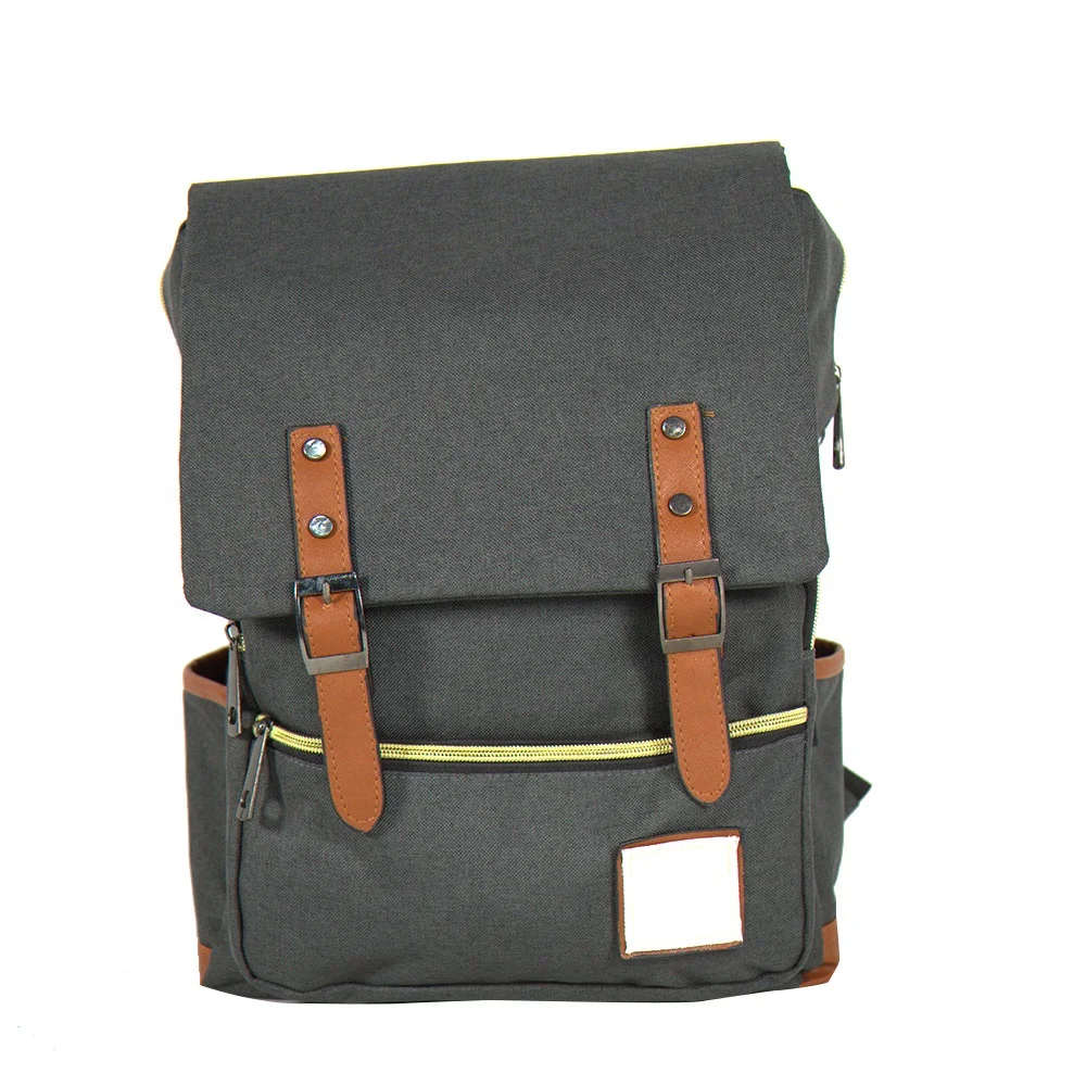 
vintage high quality water proof multi pocket resistant durable canvas school bag 