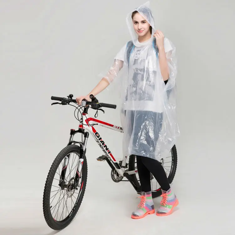 Disposable rain poncho with ball/ Disposable raincoat/ Rain coat