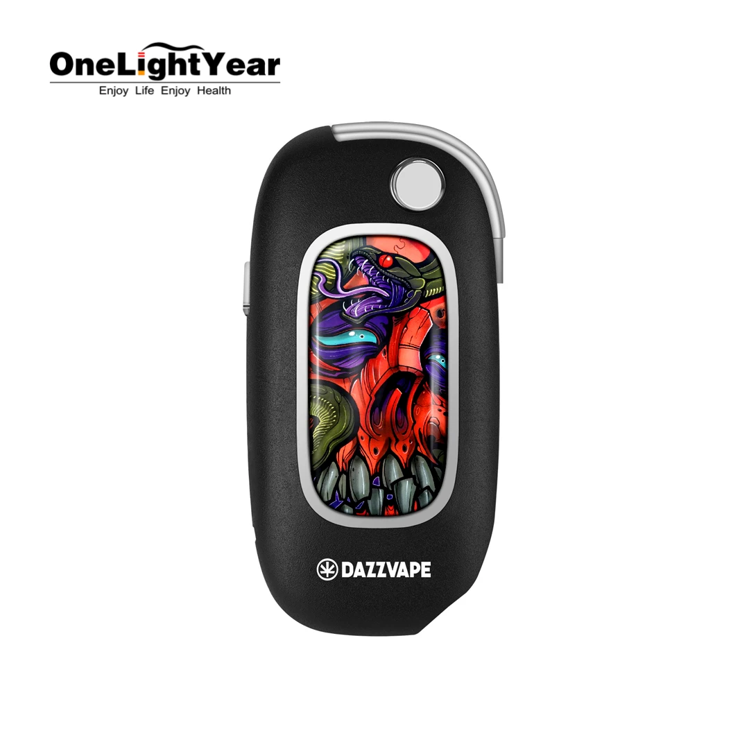 
The key of car 350mAh CBD 510 thread cbd vape pen atomizer kit portable Dazzvape U key flip battery from one light year company 