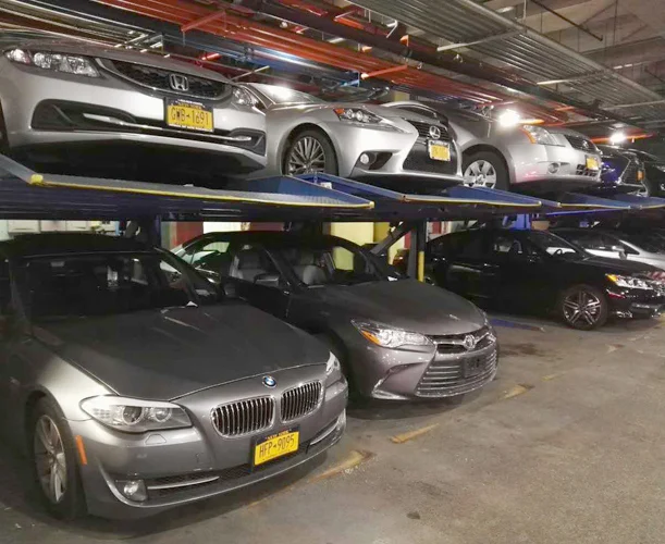 
pjs 2 post 2 layer mini mechanical simple parking duplicate 