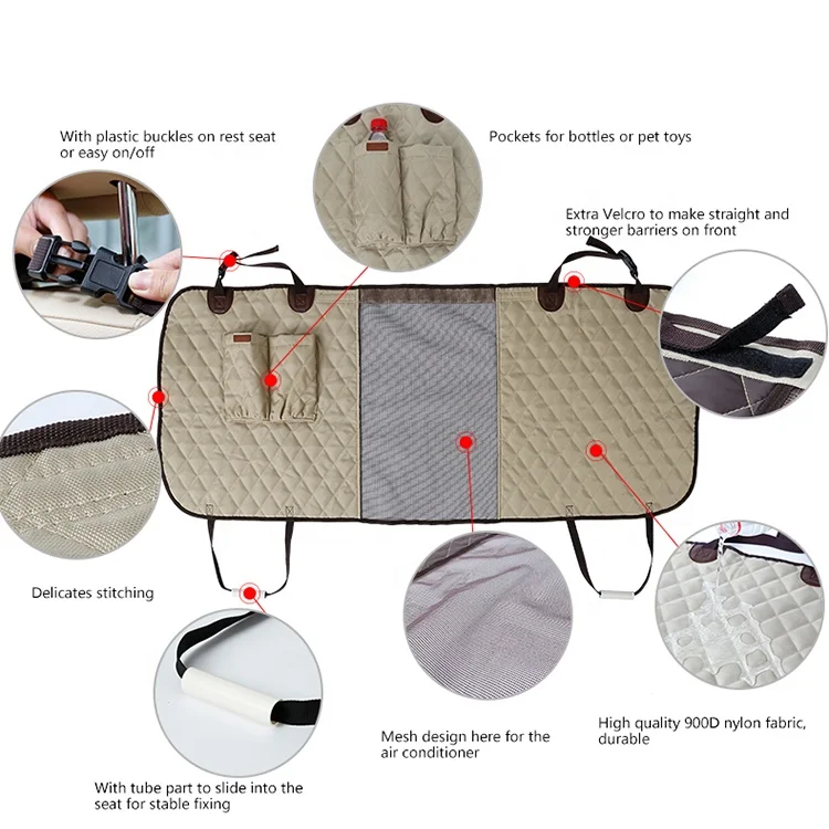 
New Design Waterproof Nylon Travel Back Pet Dog Car Pet Barrier 