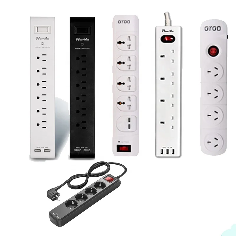 Wholesale UK 3 way socket outlet power strip,power supply british standard extension power socket/individual switch