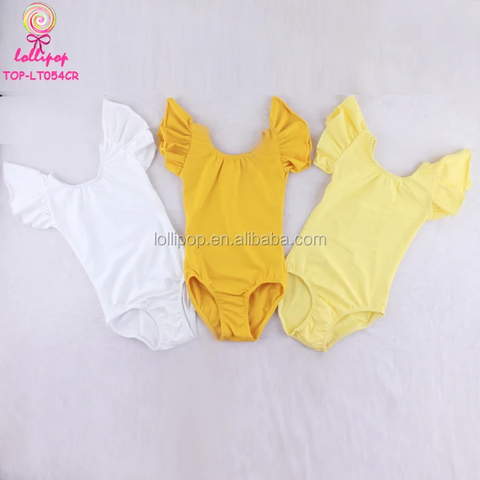 Flutter Sleeve Kids Dance Ballet Baby Clothes Baby Girls Toddler Solid Gymnastics Leotard