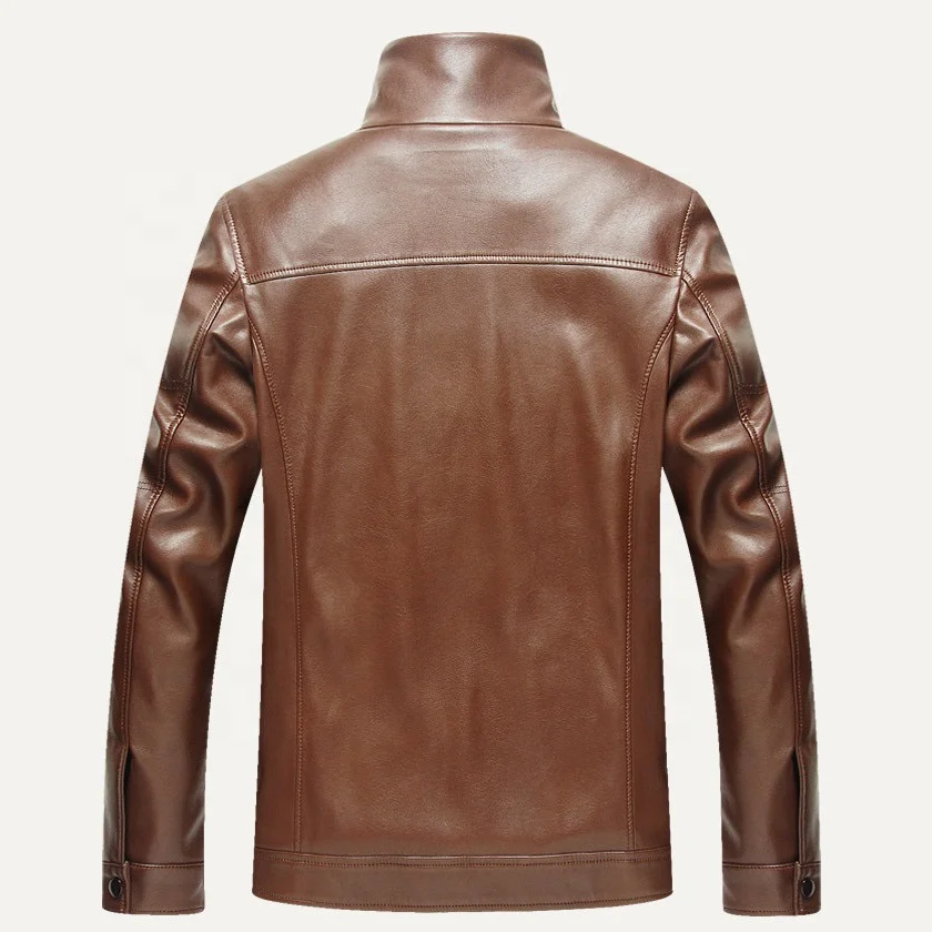 Custom Excellent Quality Latest Design  Buy fake leather fur Jacket Mens Winter faux leather Jacket