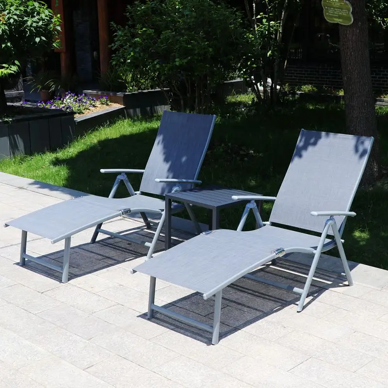 7 положение регулируется открытый сад патио алюминия складной газон пляж Кемпинг шезлонг слинг кресло для отдыха