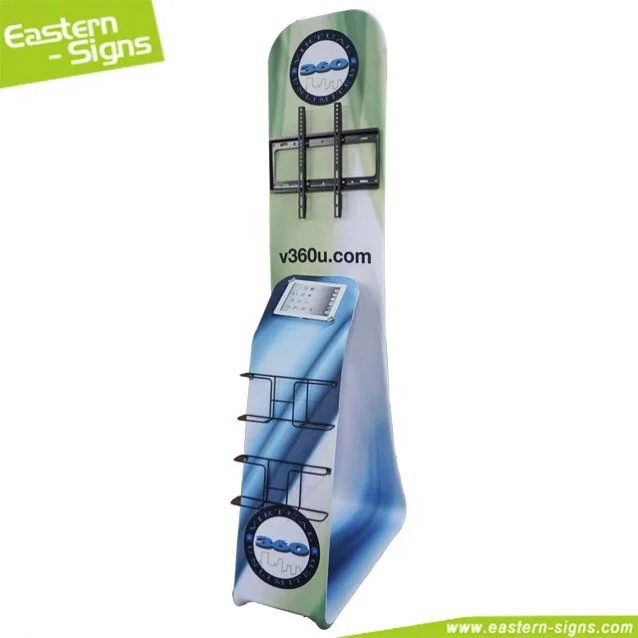 Hot sale aluminum display folding free standing advertising tv stand portable