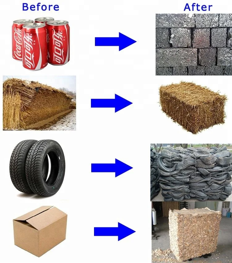 Scrap tire baler packing machine tire baler machine