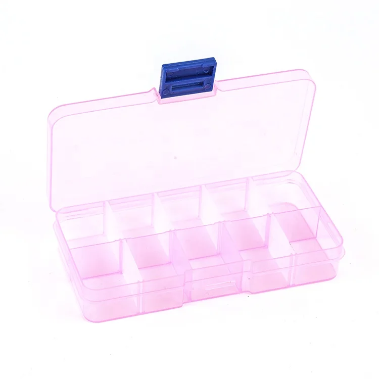 
Top quality blue mini clear plastic gift box plastic compartment storage box 