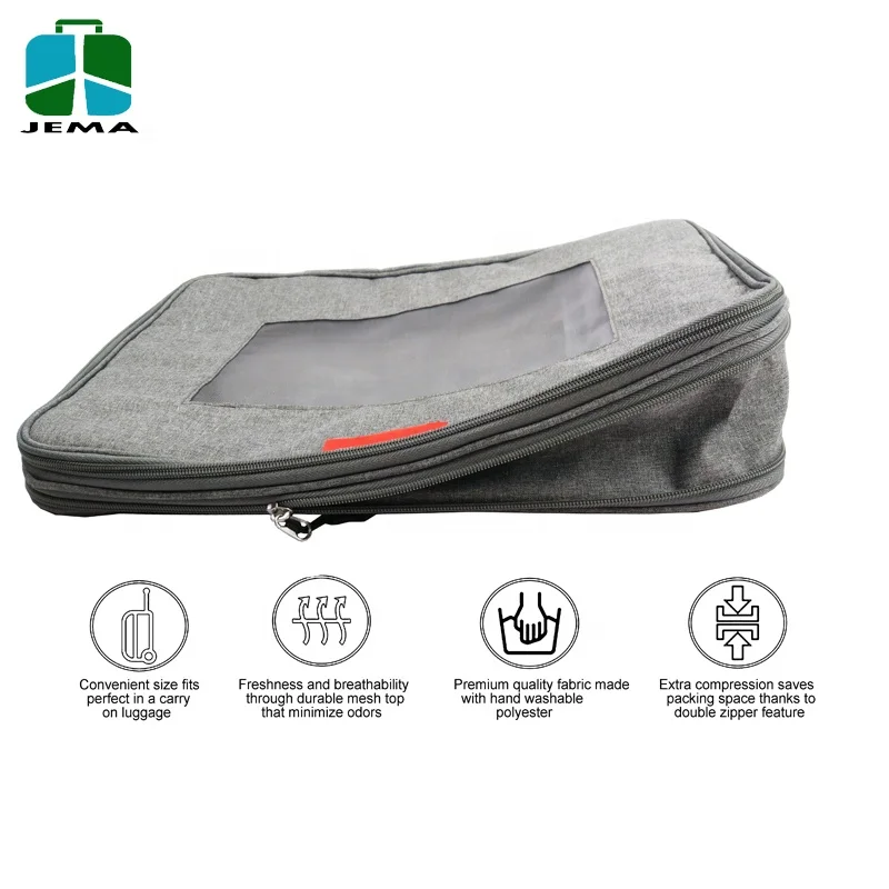 3 Sets Compression Travel Packing Cubes Luggage Organizers