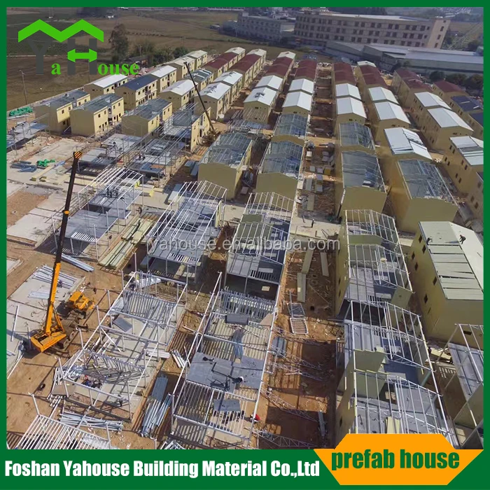 Good Insulation 2 Storey low cost light steel Prefabricated House for poor people