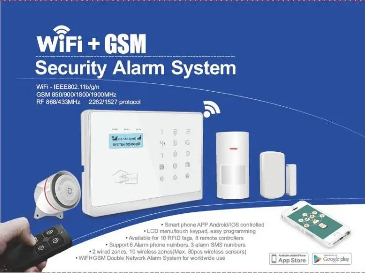 wolf guard wifi smartlife 4g gsm alarm wifi rfid alarm kit de alarmas